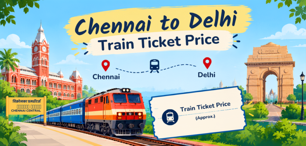 Chennai to Delhi Train Ticket Price