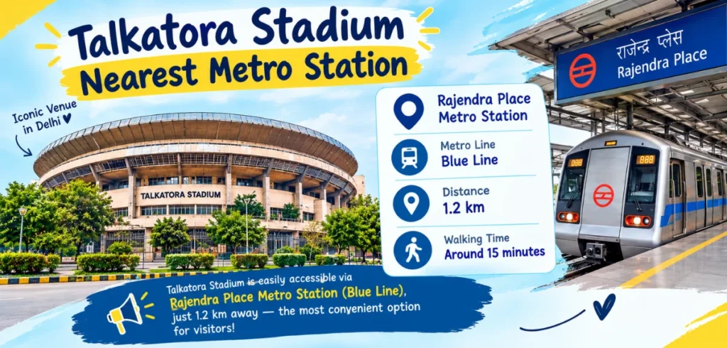 Talkatora Stadium Nearest Metro Station