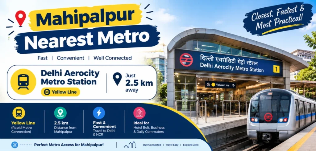 Mahipalpur Nearest Metro: Your Complete 2026 Map to 3 Closest Stations Mahipalpur Nearest Metro